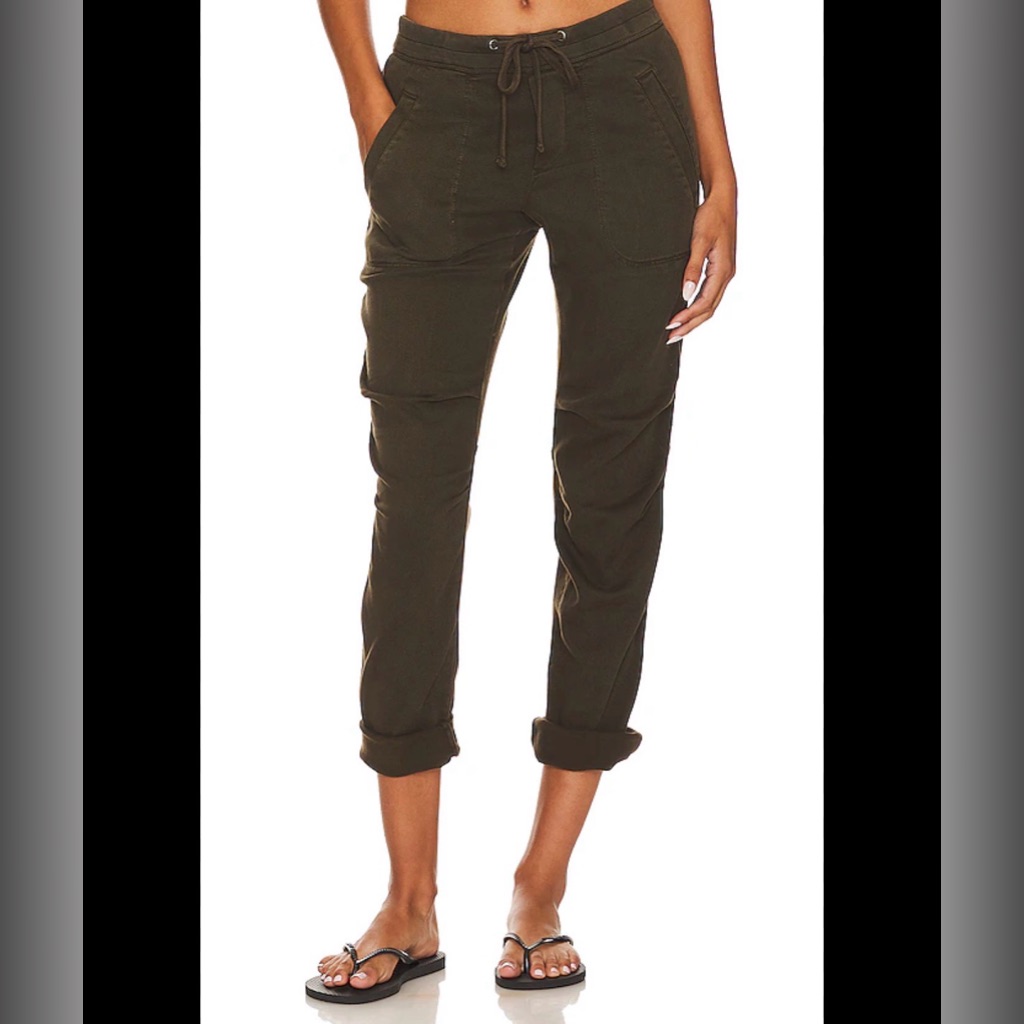 New James Perse Dark Olive Cropped Pants